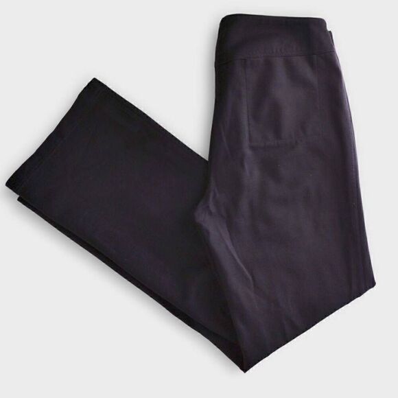 Eileen Fisher Womens Pants Sz Small Black Straight Front Zip Back Pockets - Picture 2 of 10